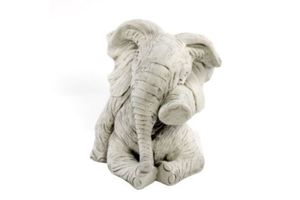 Cool Elephant Decorative Object, White