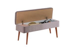 Vina Opbergbank Gestoffeerd, Walnoot