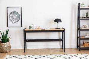Noma Study Desk, 130 cm, Oak & Black