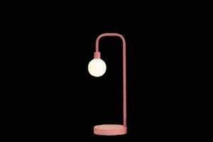 Metal Table Lamp, Pink
