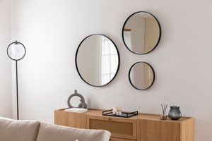 Otto Austyn 3 Piece Mirror Set, 80 cm, Black