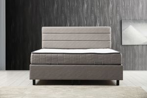 Motya Boxspringbett-Set, 160x200 cm, Hellgrau