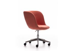 Rapido Office Chair, Brick Red & Silver