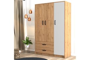 Grande Modern 3 Door Wardrobe, Oak