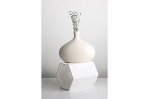 Crackle Vase, Large, Beige