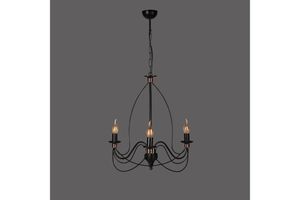 Hohenzollern Hanglamp met 3 Lampjes, Zwart