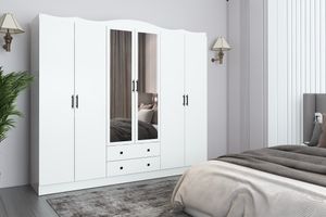 Salut 6 Door Wardrobe, White
