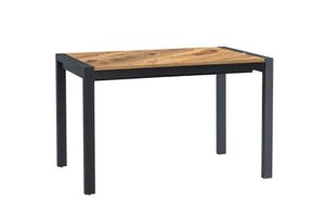 Lato Uitschuifbare Tafel, 75x120 cm, Walnoot en Zwart