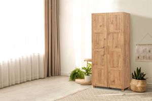 Lantana Kleiderschrank mit 2 Türen, Kiefer