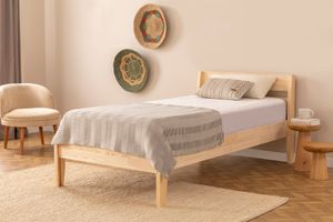 Axel Single Bed, 90 x 190 cm, Light Wood