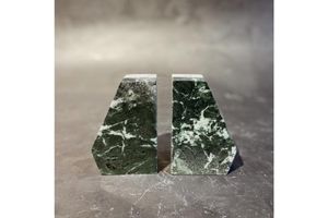 Asymmetric Marble Book Holder, Green