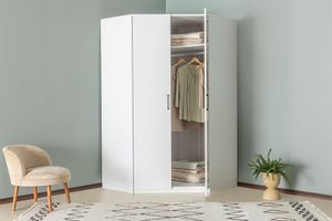 Life 2 Door Corner Wardrobe, White