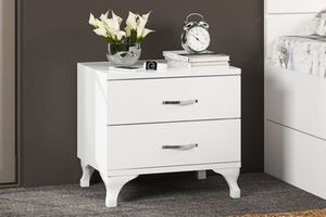 London Bedside Table, White
