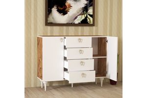 Vinga Chest of Drawers, White and Light Wood