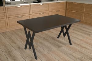 Parla Fixed Dining Table, Black