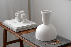 Skandinávská dekorativní bílá váza Beige & Stone Laura