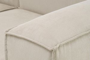 Frid Ruffelfluwelen 2-Zitsbank, Wit