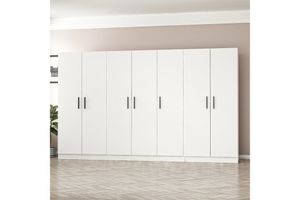 Medway Kleiderschrank mit 7 Türen und 2 Schubladen, Weiß