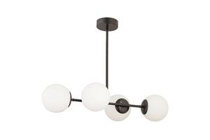 Apliqa Lema Hanglamp met 4 Lampjes, Zwart