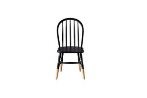 Neige Dining Chair, Black & Light Wood