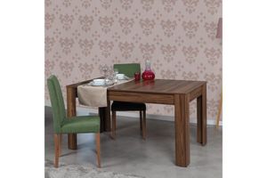 Oblo 4-6 Seat Extendable Dining Table,  Dark Wood