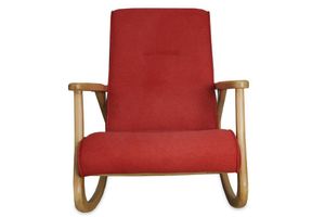 Asedia Ekol Schommelstoel, Rood, Natuurlijke Poot