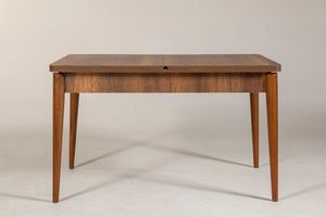 Vina 4-6 Seat Extendable Dining Table, 129 x 80 cm, Walnut & Grey
