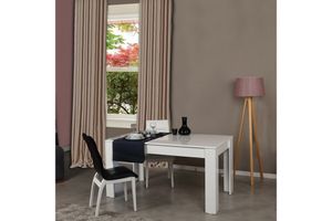 Bois 6-8 Seat Extendable Dining Table, White