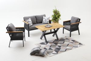 Capella Dubbele Tuinloungeset, Antraciet