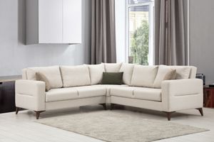 Kristal Hoekbank, Beige
