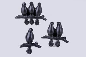 Mary Triple decoratieve vogel, zwart