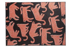Leopard Digitaldruck Teppich, 120x170 cm, Orange
