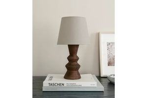 Believe Table Lamp, White & Brown