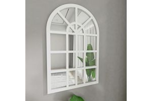 Camex Window Pane Wall Mirror, White