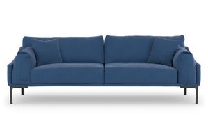 Leo Three Seater Sofa, Navy Blue