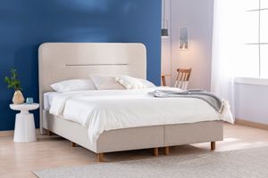 Luna Rhae Boxspringbett mit Kopfteil, 160x200 cm, Beige