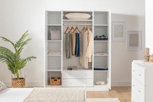 Zenio Henry 4 Door Wardrobe, White