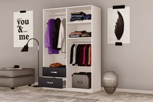 Metalia Noway Kledingkast met 4 Deuren & 2 Lades