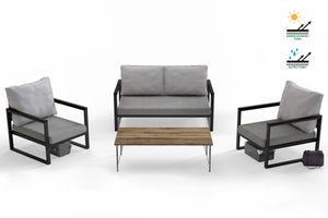 Numi Outdoor Sofa Set, Cream