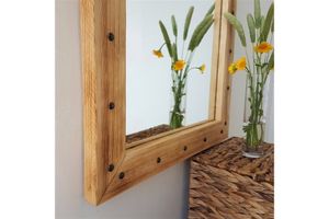 Neo Wooden Full Length Mirror, Beech Wood