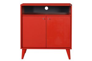 London Hallway Storage Cabinet, Red
