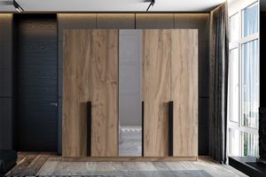 Premium 5 Door Wardrobe, Wood