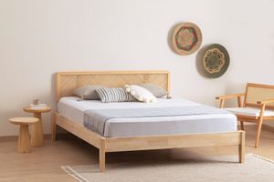 Isabelya Double Bed, 140 x 200 cm, Natural