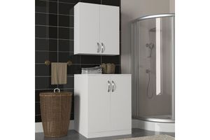 Benito Bathroom Cabinet Set, White