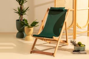 Bysay Folding Lounge Outdoor Chair, Green