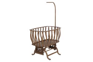 Wieg met Strik, Gevaarlijke Mand, Donker 60x90 cm, Walnoot