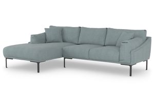 Leo Corner Sofa Left Chaise, Sky Blue