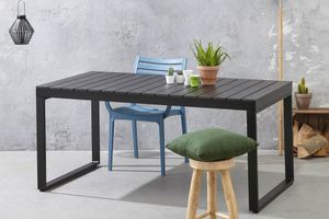 Zenio Garden Table, 80 x 150 cm, Black