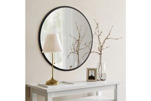 Černé dekorativní kulaté zrcadlo Neostyle