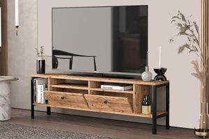 Alaluna TV-Meubel met Metalen Poten, 160 cm, Pijnboom